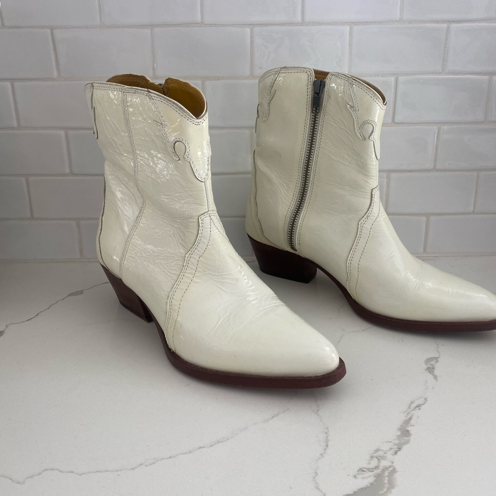 Free People White Western Bootie